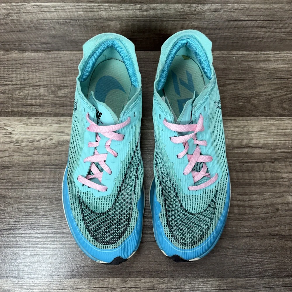 Nike Vaporfly Next% 2 Green Blue Womens US Size 8 CU4123-300 Running Shoes